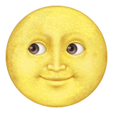 Full Moon With Face Emoji (Apple/iOS Version)