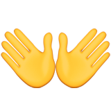 Open Hands Sign Emoji (Apple/iOS Version)