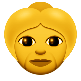 Older Woman Emoji (Apple/iOS Version)