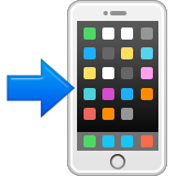 Mobile Phone With Rightwards Arrow At Left Emoji (Apple/iOS Version)