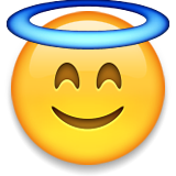 Smiling Face With Halo Emoji (Apple/iOS Version)