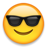 Smiling Face With Sunglasses Emoji (Apple/iOS Version)