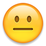 Neutral Face Emoji (Apple/iOS Version)