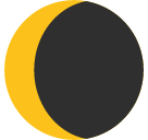 Waning Crescent Moon Symbol Emoji Icon