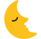 Last Quarter Moon With Face Emoji Icon