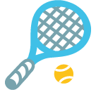 Tennis Racquet And Ball Emoji Icon