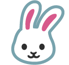 Rabbit Face Emoji - Hangouts / Android Version