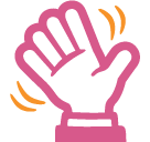 Waving Hand Sign Emoji Icon
