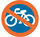 No Bicycles Emoji Icon
