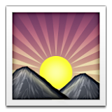 Sunrise Over Mountains Emoji (Apple/iOS Version)