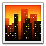 Cityscape At Dusk Emoji (Apple/iOS Version)