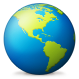 Earth Globe Americas Emoji (Apple/iOS Version)