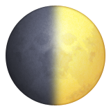 First Quarter Moon Symbol Emoji (Apple/iOS Version)