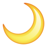Crescent Moon Emoji (Apple/iOS Version)