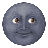 New Moon With Face Emoji (Apple/iOS Version)