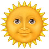 Sun With Face Emoji (Apple/iOS Version)