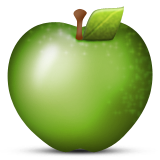 Green Apple Emoji (Apple/iOS Version)