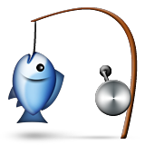 Fishing Pole And Fish Emoji (Apple/iOS Version)