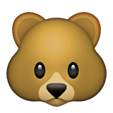 Bear Face Emoji (Apple/iOS Version)