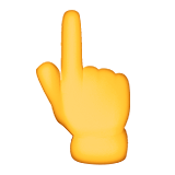 White Up Pointing Backhand Index Emoji (Apple/iOS Version)