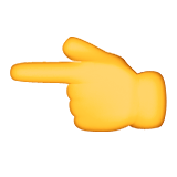 White Left Pointing Backhand Index Emoji (Apple/iOS Version)