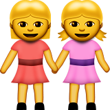 Two Women Holding Hands Emoji (Apple/iOS Version)