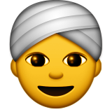 Man With Turban Emoji (Apple/iOS Version)