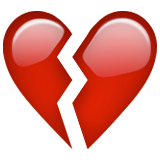 Broken Heart Emoji (Apple/iOS Version)