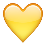 Yellow Heart Emoji (Apple/iOS Version)