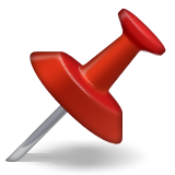 Pushpin Emoji (Apple/iOS Version)