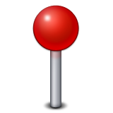 Round Pushpin Emoji (Apple/iOS Version)