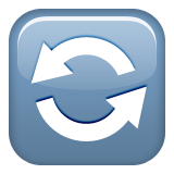 Anticlockwise Downwards And Upwards Open Circle Arrows Emoji (Apple/iOS Version)