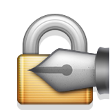 Lock With Ink Pen Emoji (Apple/iOS Version)