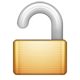 Open Lock Emoji (Apple/iOS Version)