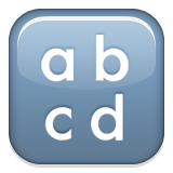 Input Symbol For Latin Small Letters Emoji (Apple/iOS Version)