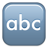 Input Symbol For Latin Letters Emoji (Apple/iOS Version)
