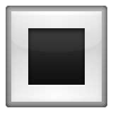 White Square Button Emoji (Apple/iOS Version)
