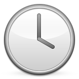 Clock Face Four Oclock Emoji (Apple/iOS Version)
