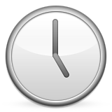 Clock Face Five Oclock Emoji (Apple/iOS Version)