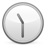 Clock Face Eleven-thirty Emoji (Apple/iOS Version)