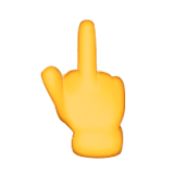 Reversed Hand With Middle Finger Extended Emoji (Apple/iOS Version)
