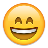 Smiling Face With Open Mouth And Smiling Eyes Emoji (Apple/iOS Version)
