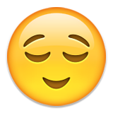 Relieved Face Emoji (Apple/iOS Version)