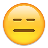 Expressionless Face Emoji (Apple/iOS Version)