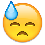Face With Cold Sweat Emoji (Apple/iOS Version)