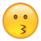 Kissing Face Emoji (Apple/iOS Version)