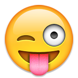 Face With Stuck-out Tongue And Winking Eye Emoji (Apple/iOS Version)