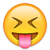 Face With Stuck-out Tongue And Tightly-closed Eyes Emoji (Apple/iOS Version)