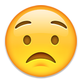 Worried Face Emoji (Apple/iOS Version)