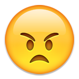 Angry Face Emoji (Apple/iOS Version)